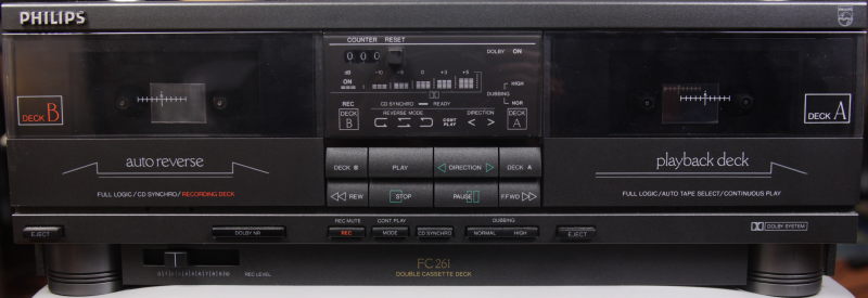 Vista frontal del cassette Philips FC261